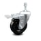 Service Caster 4 Inch Hard Rubber Wheel Swivel 3/8 Inch Threaded Stem Caster Total Lock Brake SCC-TSTTL20S414-HRS-381615 - alternate 3
